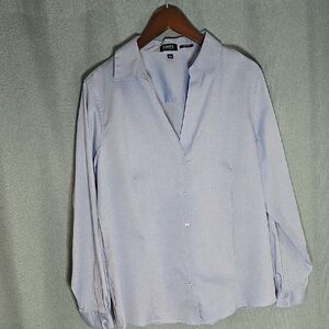 Jones New York Sky Blue Collared Shirt